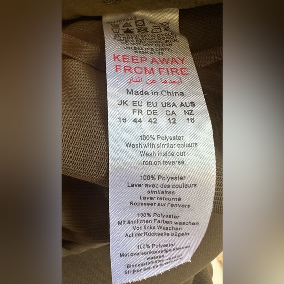 Karen Millen Twill Tie Waist Woven Straight Leg Army Green Pants - Size 12 - Picture 7 of 9